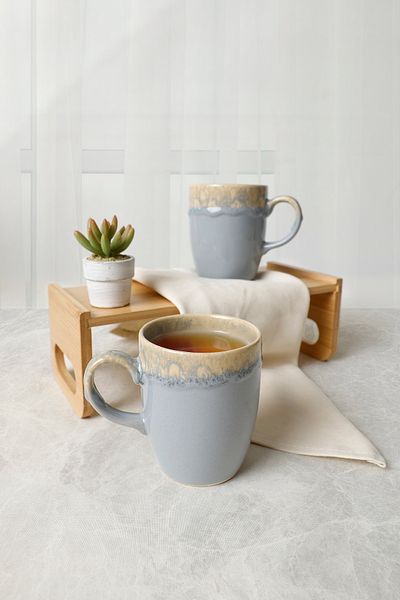 Keramika Κούπα Shizen Grey Cloud 9 cm 2 τεμάχια 613