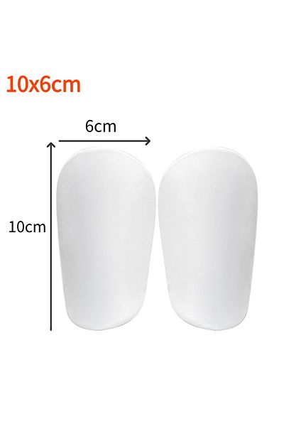 MOJOYCE 1 Pair White 10x6cm 1-10Pairs Shin Pads Wear-resistant Shock Absorbing Mini Soccer Leg Protector Foo
