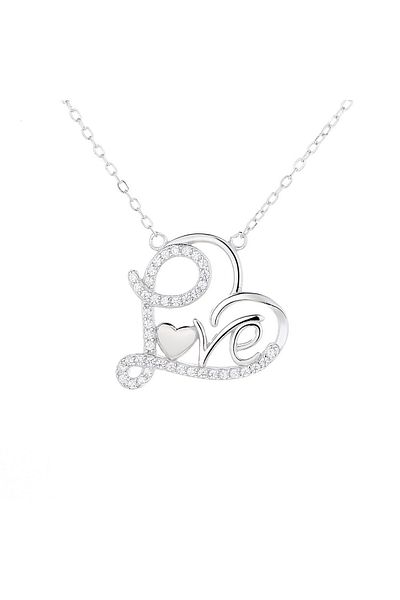 delis Lantisor argint 925, JW878, model love, placat cu rodiu