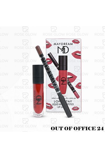 MAYDREAM "Stay Color" Lip Kit | Matching Definer Matte Liquid Lipstick | Full Coverage & Up to 24-Hour Wear