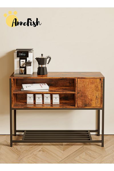 AnneFish Coffee Corner Cabinet Sideboard Table Kitchen Bakers Rack Home Coffee Display Cabinet Dining Room