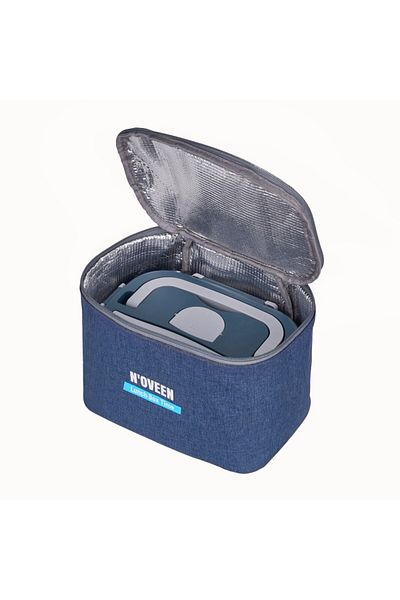 Noveen Cutie electrica pentru incalzirea pranzului NOVEEN LB745 City, inox, 3 surse de alimentare, albastru