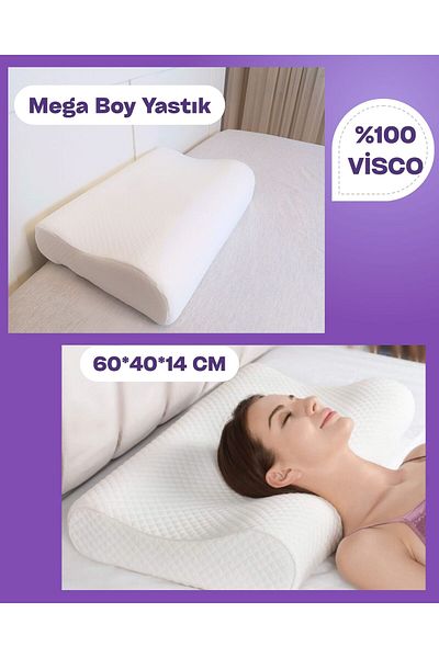 Simple. The Pillow 60*40*14 cm Mega Size Orthopedic Visco Pillow Neck Straightening Pillow Memory Foam