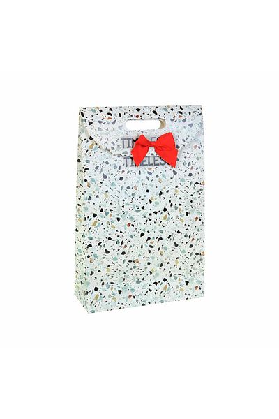4nio Gift Cardboard Poset with Pink Marble Bow
