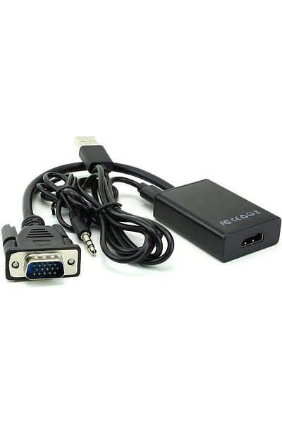 Other HiVISION VGA to HDMI Cable Converter with USB Audio Input, 1 Port
