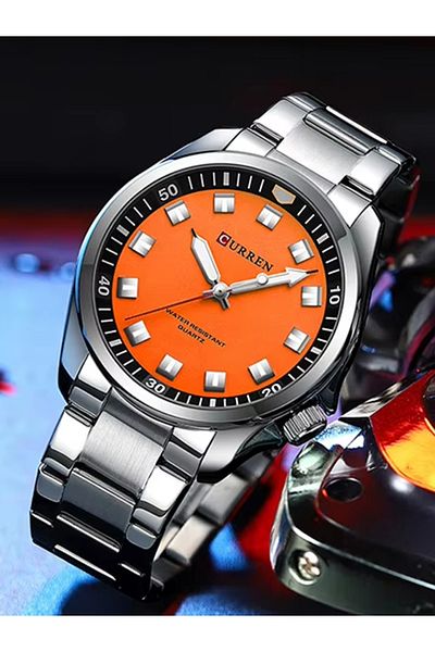 Curren New Model CURREN-men's analog quartz wristwatches, stainless steel bracelet, luminous hand wa
