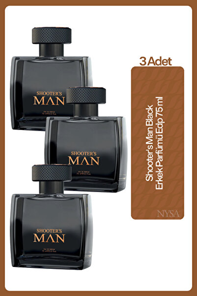 Farmasi Shooter's Man Black Erkek Parfümü Edp 75 ml - 3 Adet