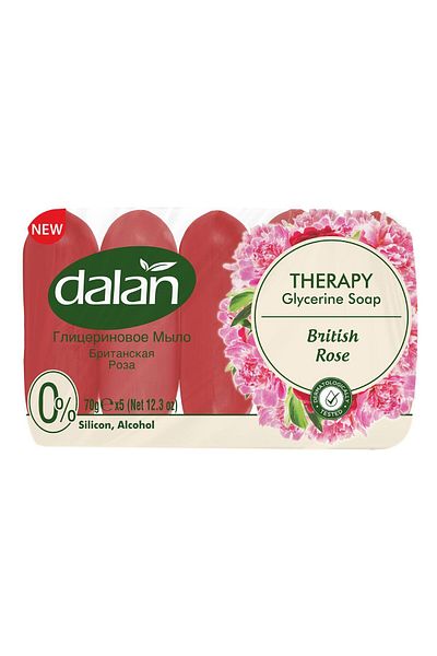 Dalan Therapy Glycerin Soap Set, 5 Pieces, 70 G, Rose