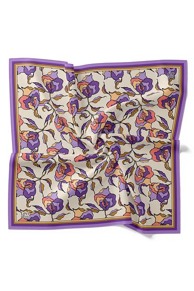 Levidor Leaf Floral Pattern Lightweight Cotton Cotton Scarf