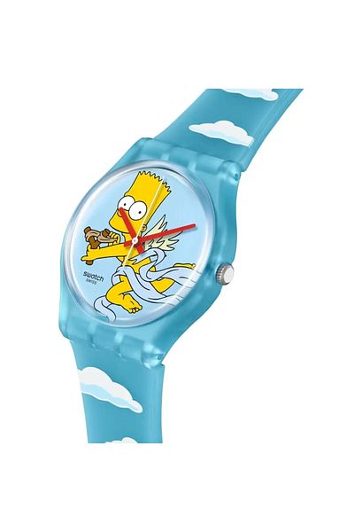 Swatch Unisex Analogue Quartz Movement Watch with Bio-sourced 34mm Case and Silicone Bracelet