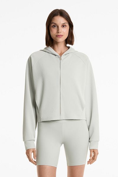 Oysho Hooded rib jacket