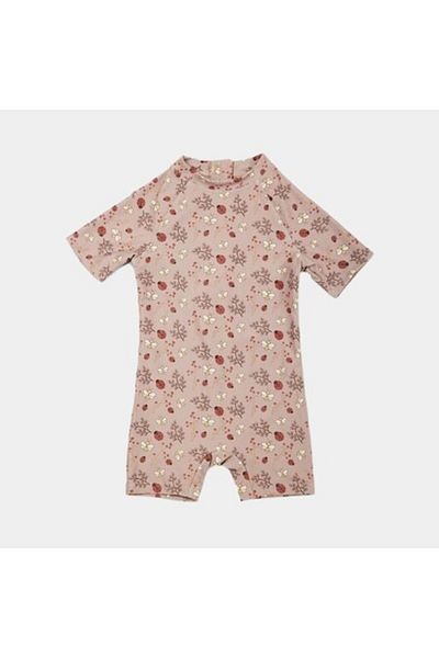 Nuuroo Children's UV-Protective Swimsuit, Dia Sand Flower Bee, Size 110-116