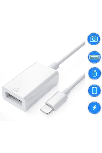 Generic USB Camera Adapter Cable OTG Compatible with iPhone/iPad Supports iOS 13 and Earlier Female Connecto