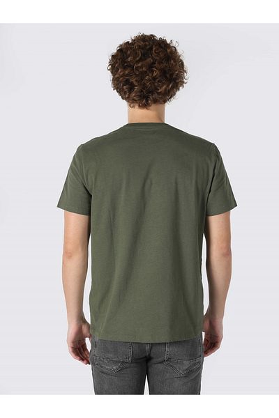 Colin's Regular Fit Round Neck Men's Green Short Sleeve T-Shirt