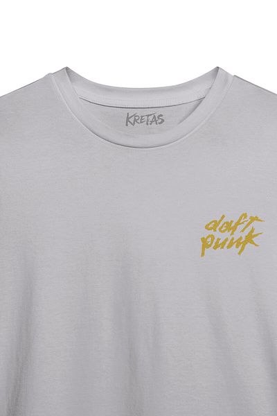 Kretas Μπλουζάκι Unisex γκρι Daft Punk Music Get Lucky Music Μίνιμαλ μπλουζάκι με στάμπα μπροστά