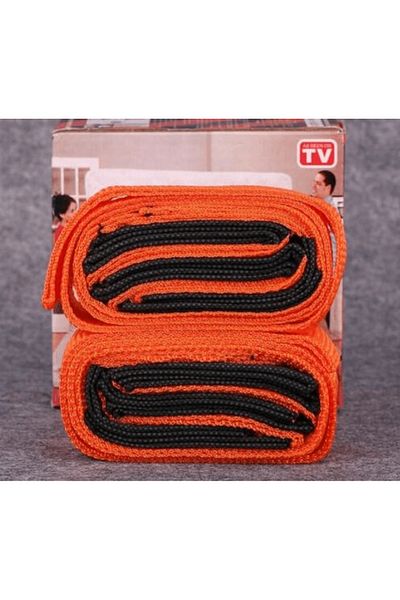 BOEM Set de 2 curele pentru transportul mobilă, pânză, 270x5 cm, portocaliu