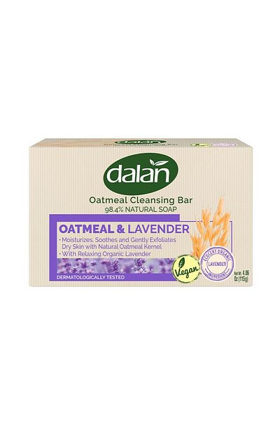 Dalan Set Of 2 Cleansing Soap With Oatmeal And Lavender, 115gx2