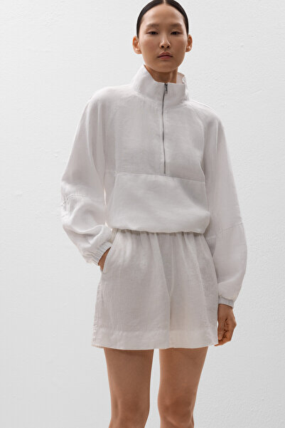 Oysho 100% linen Bermuda shorts