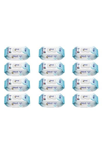 Babysoft Sensitive Wet Wipes Set, 12 X 120 Pcs
