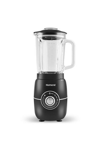 HOMEND خلاط طاولة Blendsetter 1928H مع إبريق زجاجي سعة 1.5 لتر وقوة 1200 وات