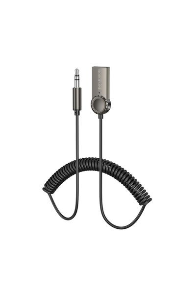 Borofone Bluetooth Adaptör Araba ve Araç USB ve 3.5mm AUX Giriş Bluetooth Ada...