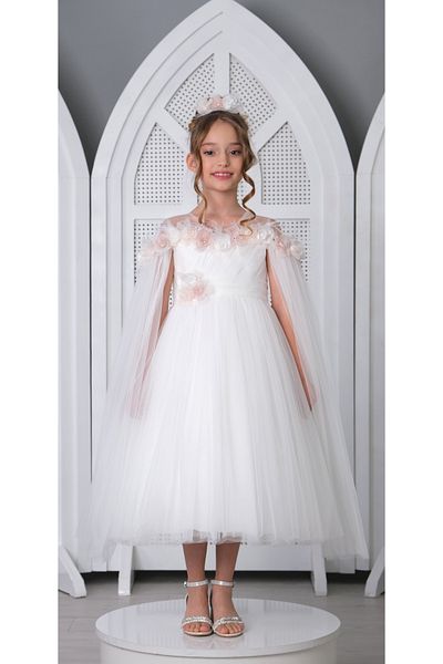Via Bambino Flower Girls Dress White 3158