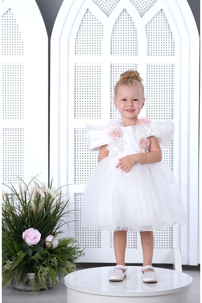 Via Bambino Flower Baby Dress - White - A Magical Choice For Little Princesses3156