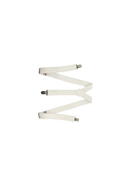 OEM Unisex Braces, Metal Clasps, 2.5 cm Width, White