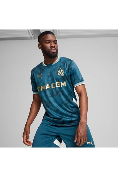 Puma قميص جيرسي لكرة القدم للرجال من Olympique de Marseille 24/25 - أزرق