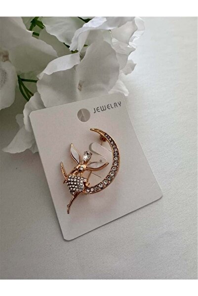 Pelin Aksesuar Ayda Oturan Melek Kız Broş