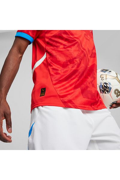Puma Mens Czech Republic 2024 Home Football Jersey Top - Red