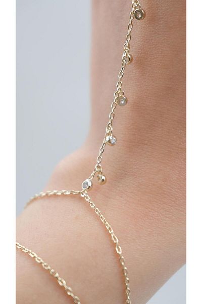 Jerie Oval Zircon Stone Hanging Şahmeran