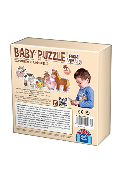 D-Toys Puzzle pentru bebeluși - Animale de la fermă