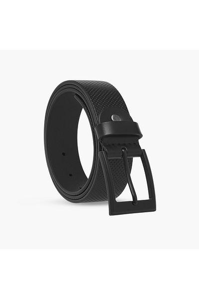 FAV Textured Leather Belt with Pin Buckle Closure