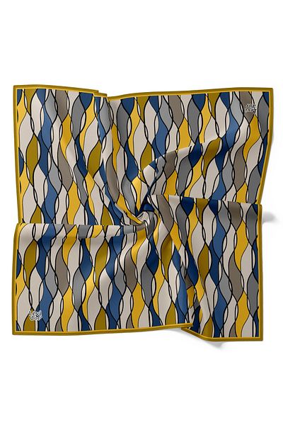 Levidor Eșarfă din bumbac ușor cu model spiralat geometric