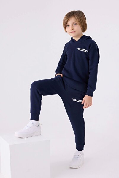 Rolypoly Navy Blue Boy's Tracksuit Set