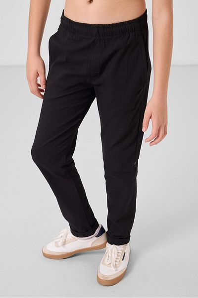 TOMMY LIFE Black Standard Fit Woven Lightweight Stretchy Chino Boys' Trousers - 11272