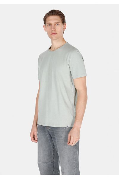 Colin's Regular Fit Round Neck Plain Men's Turquoise Short Sleeve T-Shirt