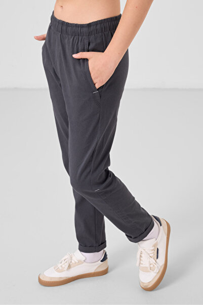 TOMMY LIFE Gri Standart Fit Dokuma Hafif Esnek Chino Erkek Çocuk Pantolon - 11272