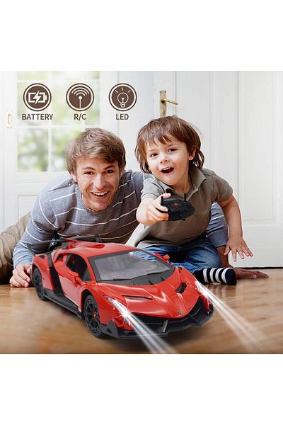 Generic High Quality Remote Controlled Toy Car For Children Red Color Famous Luxury Car Model