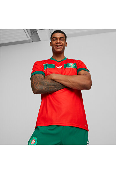 Puma Mens Morocco 2024 Home Football Jersey Top - Red