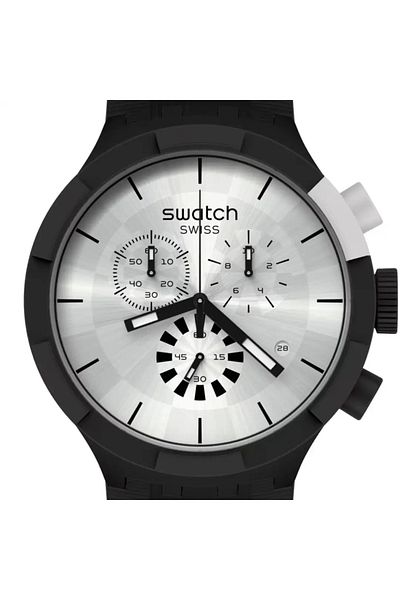 Swatch Men’s Analogue Quartz Movement Watch with Polymer 47mm Case and Silicone Bracelet