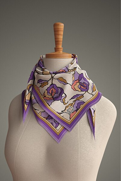 Levidor Легкий бавовняний шарф з квітковим візерунком