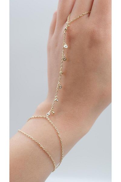 Jerie Oval Zircon Stone Hanging Şahmeran