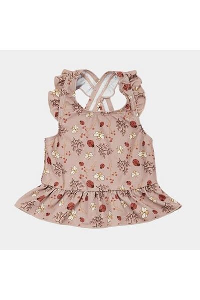 Nuuroo Children's UV Protection Two-Piece Swimsuit, Gia Sand Flower Bee, Size 80-86