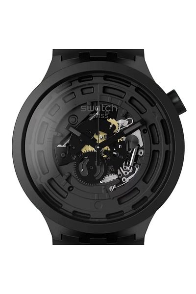 Swatch Men’s Analogue Quartz Movement Watch with Bioceramic 47mm Case and Bio-sourced Bracelet