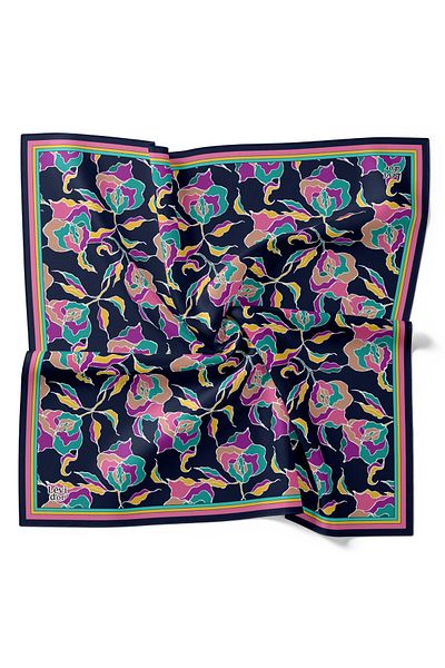 Levidor Leaf Floral Pattern Lightweight Cotton Cotton Scarf