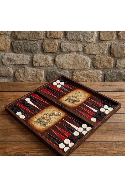 imsaconcept Folding Wooden Backgammon Set Gift for Lover, Friend 1St Class Quality