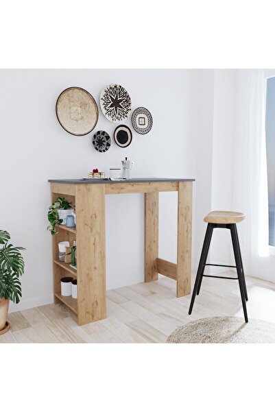 Bimossa L1130 Serina Bar Masası Antrasit-Sepet