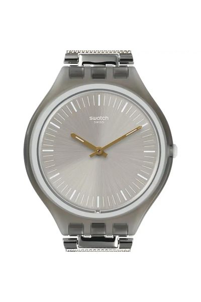 Swatch Women’s Analogue Quartz Movement Watch with Plastic 36mm Case and Stainless Steel Bracelet